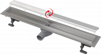 Водоотводящий желоб APZ13 DOUBLE9 850 мм с двухсторонней решеткой Alcaplast