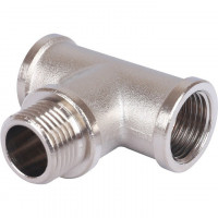 Тройник ВНВ 1/2"х1/2"х1/2", никелированный STOUT SFT-0065-121212