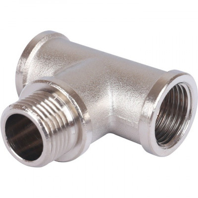 Тройник ВНВ 1/2"х1/2"х1/2", никелированный STOUT SFT-0065-121212