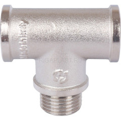 Тройник STOUT ВНВ 1/2"×1/2"×1/2", никелированный, SFT-0065-121212