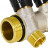 Коллектор распределительный с запорными клапанами 1", 4 отвода 1/2" ROMMER