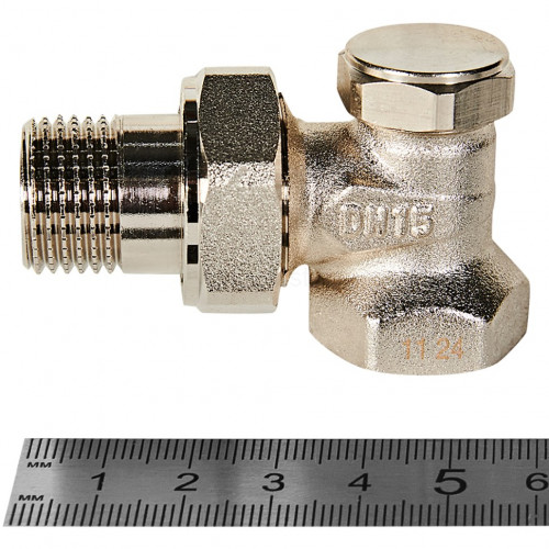 Клапан запорно-балансировочный угловой 1/2" ROMMER