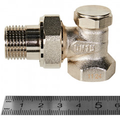 Клапан запорно-балансировочный угловой 1/2" ROMMER