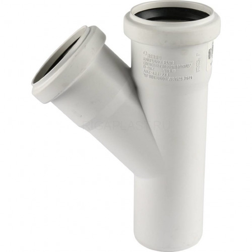 Тройник канализационный RAUPIANO 50/50х45° REHAU