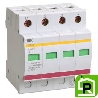 Ограничитель перенапряжения IEK ОПС1-D 4Р 10kA