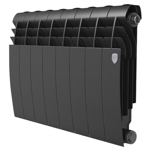 Радиатор биметаллический Royal Thermo BiLiner Noir Sable 350 8 секций, боковое подключение