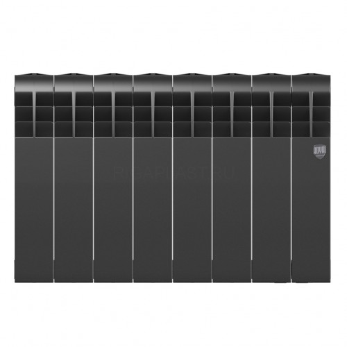 Радиатор биметаллический Royal Thermo BiLiner Noir Sable 350 8 секций, боковое подключение