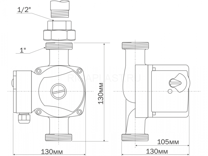 Циркуляционный насос Aquario AC 154-130 HW