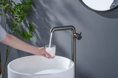 Смеситель для раковины GANZER GZ03116-Q, напольный, графит