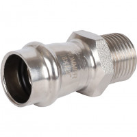 Переходник НР 18х1/2 из нержавеющей стали ROMMER