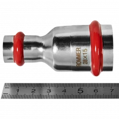 Муфта переходная ROMMER 28 x 15 мм из нержавеющей стали, RSS-0018-002815