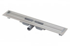 Душевой лоток AlcaPlast APZ101 850 с опорами, серый, хром, выпуск боковой