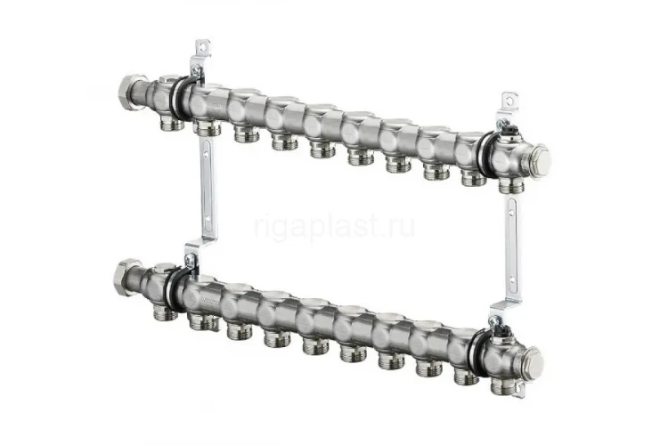Коллектор из нержавеющей стали Multidis SH 1" на 10 контуров 3/4" ЕК Oventrop