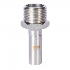 Вставка переходная ROMMER НПр-НР 15 мм x 3/4" из нержавеющей стали, RSS-1024-001534