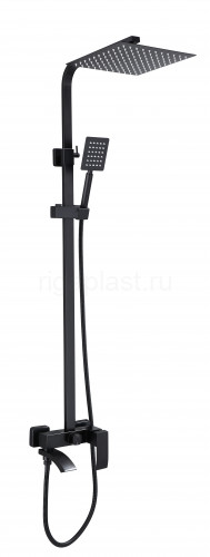 Душевая система HANSEN HN33244-C, с тропическим душем, из нержавеющей стали, черный