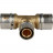 Тройник переходной 32х26х32 для металлопластиковых труб, прессовой STOUT SFP-0005-322632