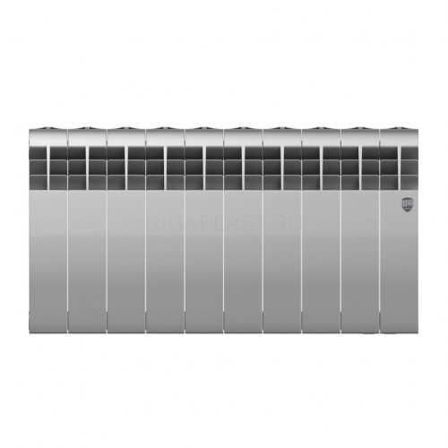 Радиатор биметаллический Royal Thermo BiLiner Silver Satin 350 10 секций, боковое подключение