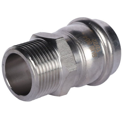 Переходник НР 35х1" из нержавеющей стали ROMMER