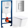 Инсталляция Grohe 38772001 + унитаз Ganzer GZ19322 безободковый с сиденьем