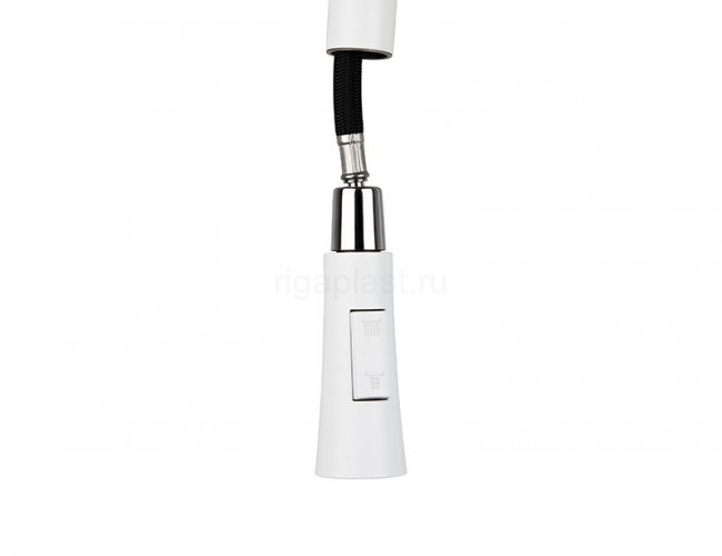 Смеситель для кухни Claro White Matt/Brushed Gold с выдвижной лейкой KAISER 22144-4
