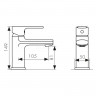 Смеситель для раковины Oval хром KAISER 56011