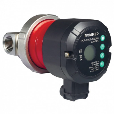 Насос циркуляционный ROMMER Profi для ГВС 1/2" с таймером и дисплеем