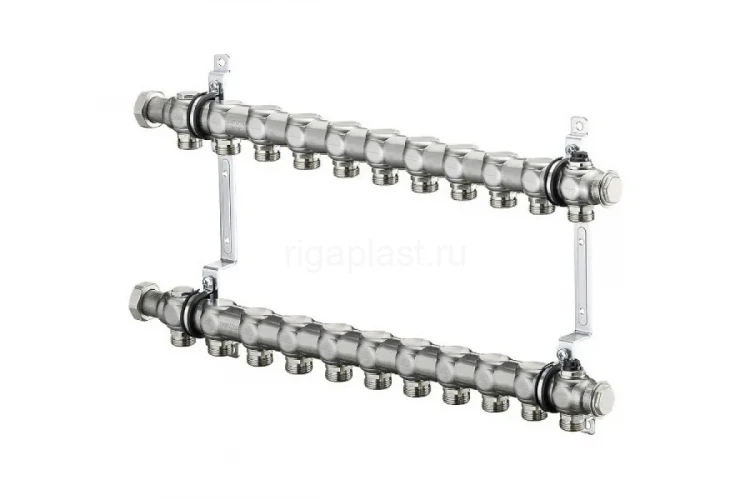 Коллектор из нержавеющей стали Multidis SH 1" на 11 контуров 3/4" ЕК Oventrop