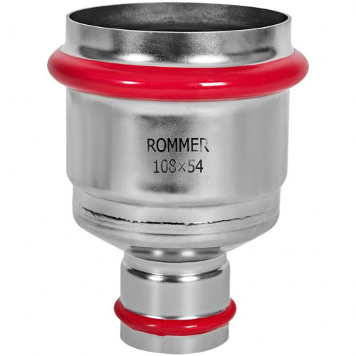 Муфта переходная ВПр 108х54 из стали нержавеющей, прессовой ROMMER RSS-1018-010854