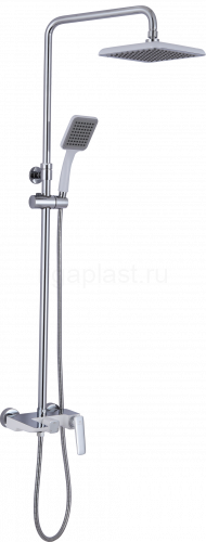 Душевая система GANZER GZ51061-F, с тропическим душем, белый хром