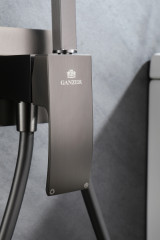 Смеситель с гигиеническим душем GANZER GZ44157-Q, скрытый монтаж, графит