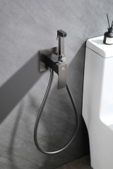 Смеситель с гигиеническим душем GANZER GZ44157-Q, скрытый монтаж, графит