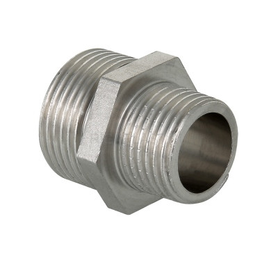 Ниппель переходной из нержавеющей стали Valtec Ø 3/4" × 1/2"