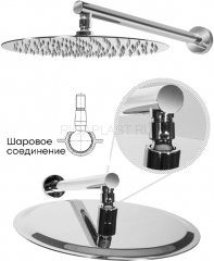 Душевая система скрытого монтажа Grocenberg GB5099CR-3 Хром