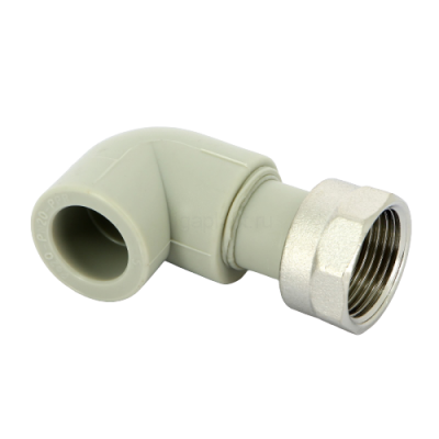 Угольник с накидной гайкой PP-R 90° 20х3/4" FV-Plast AA227020034