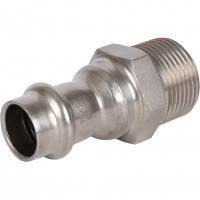 Переходник НР 15х3/4 из нержавеющей стали ROMMER