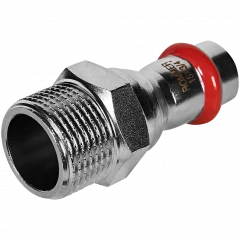 Переходник ROMMER НР 15 мм x 3/4" из нержавеющей стали, RSS-0021-001534