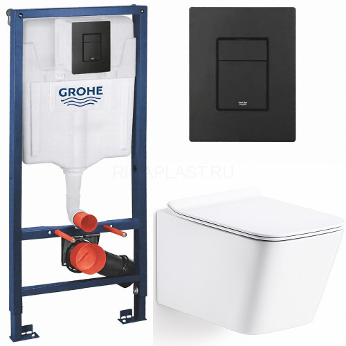 Инсталляция Grohe 38811KF0 + унитаз Ganzer GZ19322 безободковый с сиденьем