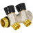 Коллектор распределительный с запорными клапанами 3/4", 2 отвода 1/2" ROMMER