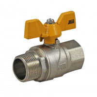 Кран шаровой для газа ВН 1/2", бабочка Millennium