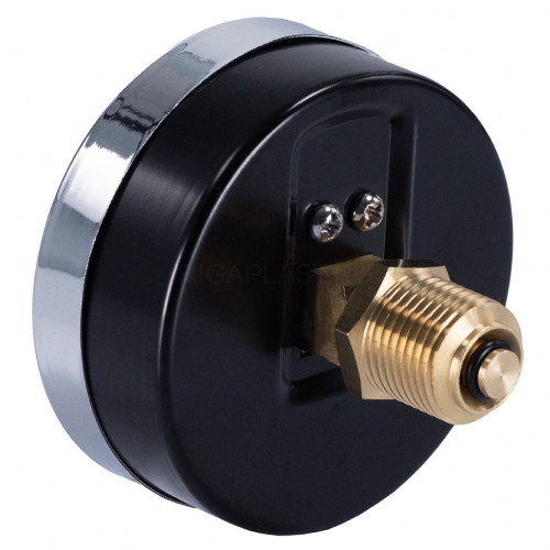 Термоманометр аксиальный 80 мм 1/2", 10 бар, 0-120°С Millennium