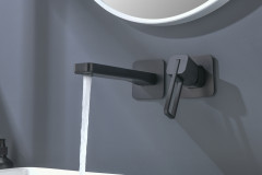 Смеситель для раковины GANZER GZ12144-С, скрытый монтаж, черный
