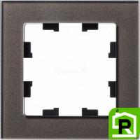 Рамка 1-ая (одинарная), Стекло Мокко, серия Atlas Design Nature, Schneider Electric