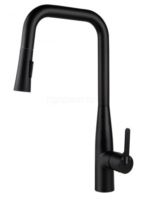 Смеситель для кухни Claro Black Matt с выдвижной лейкой KAISER 22144-9