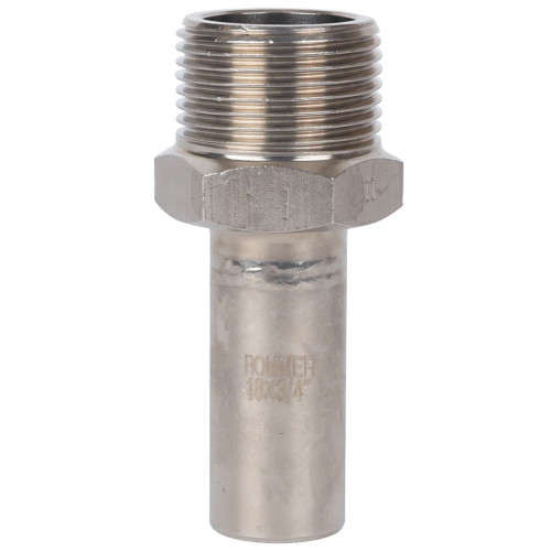 Вставка переходная ROMMER НПр-НР 18 мм x 3/4" из нержавеющей стали, RSS-1024-001834