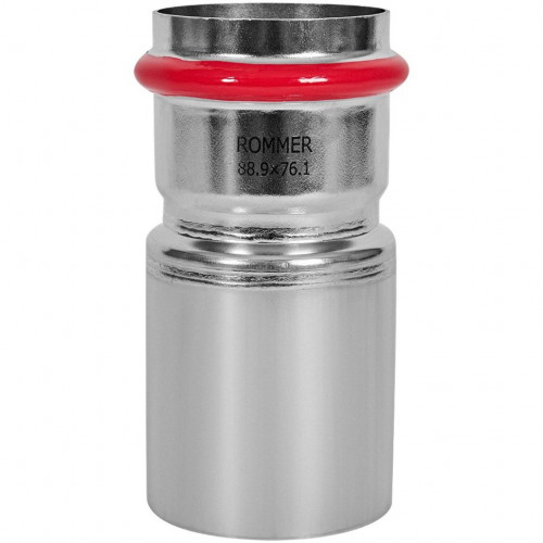 Муфта переходная ВПр-НПр 88,9х76,1 из стали нержавеющей, прессовой ROMMER RSS-1020-008876