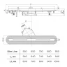 Душевой лоток Slim Line 950 хром матовый BETTOSERB