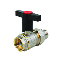 Кран шаровой ELSEN 1/2" НВ американка, высокая ручка из пластмассы, EV12.6202