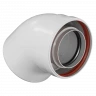 Отвод промежуточный коаксиальный раструбный конденсационный 45° 80/125 ROMMER