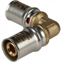 Угольник 90° 16х16 для металлопластиковых труб, прессовой STOUT SFP-0009-001616