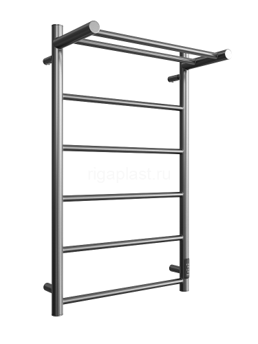 Полотенцесушитель электрический ДВИН Fj neo 80/50, оружейная сталь, с полкой, с диммером, арт. 4657795054426